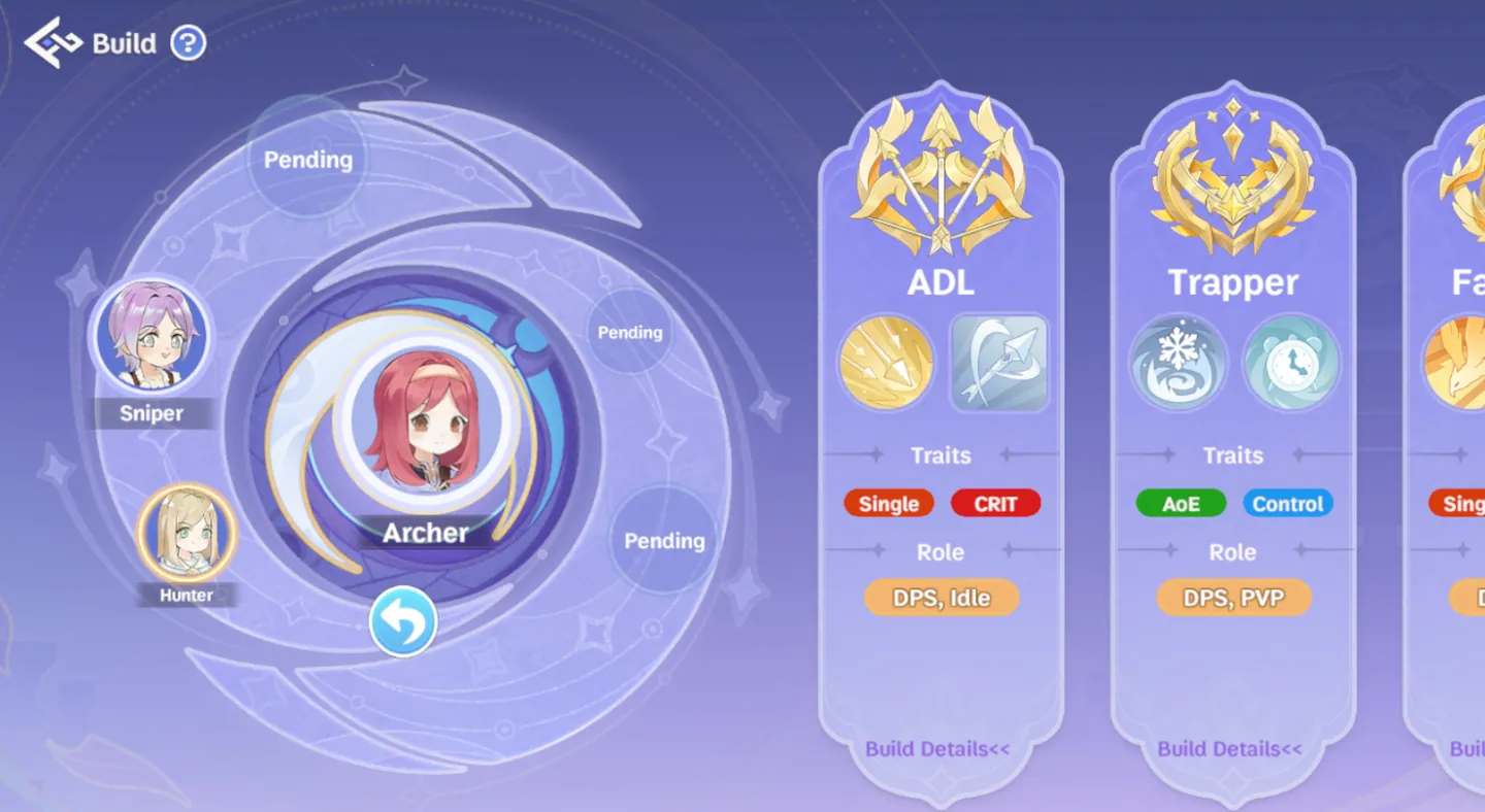 Hunter build overview comparing ADL, Pet, and Trap routes