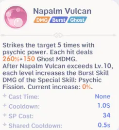 Napalm Vulcan single-target Ghost High Wizard skill