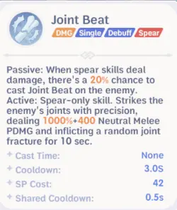 Joint Beat skill used in the Lord Knight Spear combo