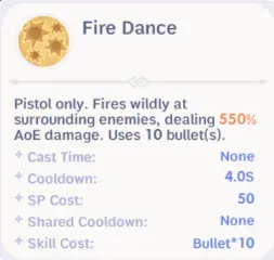 Fire Dance skill for the Night Walker Pistol build