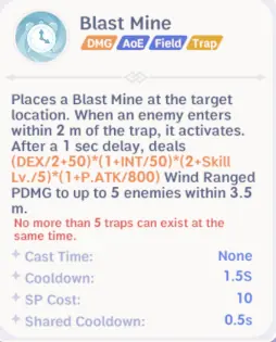 Blast Mine defensive trap used by Sniper builds